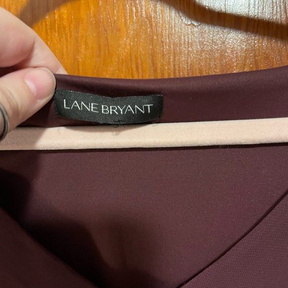 Maroon Flowy Lane Bryant Blouse - Picture 4 of 4